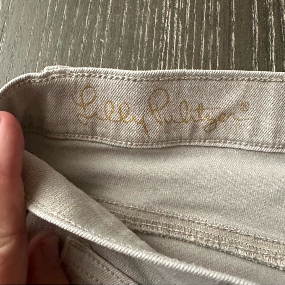 Lilly Pulitzer South Ocean Jeans in Light Gray - Picture 3 of 6